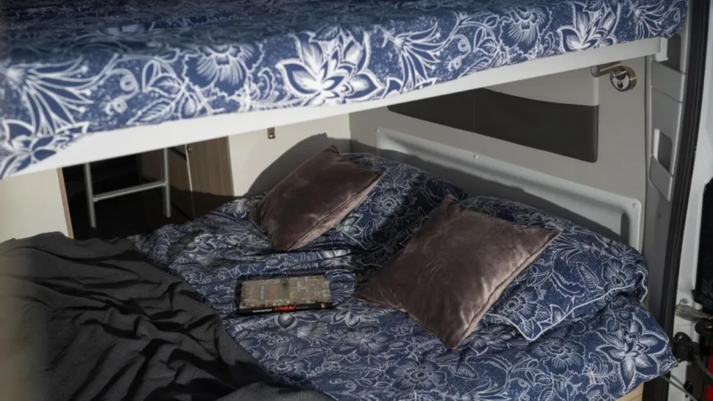 Queen campervan interior